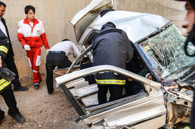 واژگونی مرگبار سمند در جاده خاوران